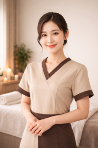 아늑한손길 마사지샵 내부에서 고객을 맞이하는 마사지 관리사 프로필 사진